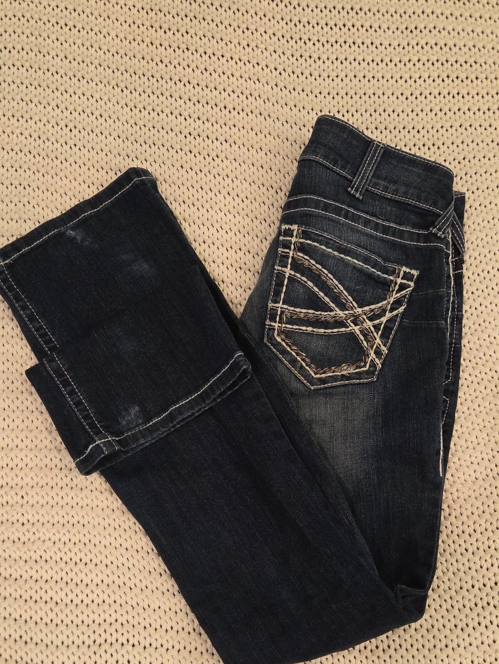Ariat REAL Women's Size 27 Regular Western Bootcut Dark Wash Jeans